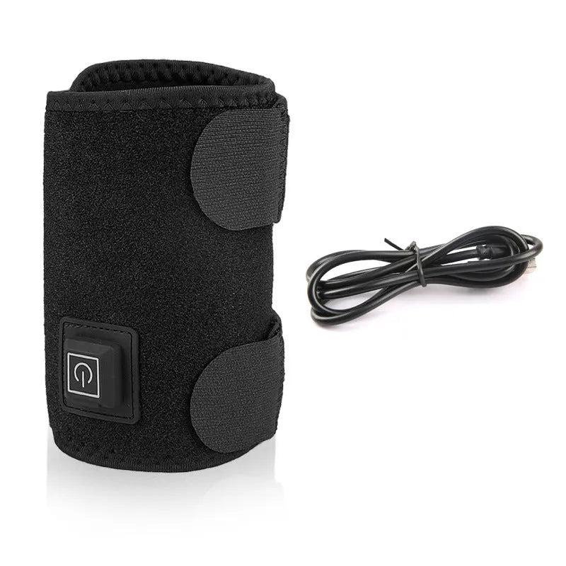 Black USB adjustable three-speed fever elbow brace for adults, average size