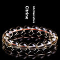 Natural citrine scattered beads ball bracelet showing polished 7A and 6A grade stones in various sizes