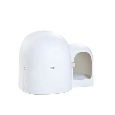 Fully enclosed oversized cat litter box in ABS plastic showing dimensions 67.7cm by 49cm by 50cm