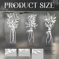 Three metal flowers wall art pieces with vase designs in farmhouse style
