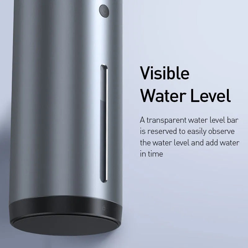 Black aluminium alloy car diffuser humidifier with USB cable for 12V power
