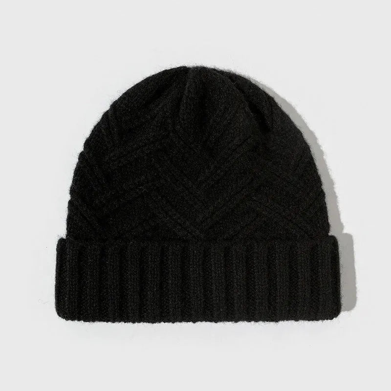 Wool knitted women's hat with dome crown in one of six colours on display