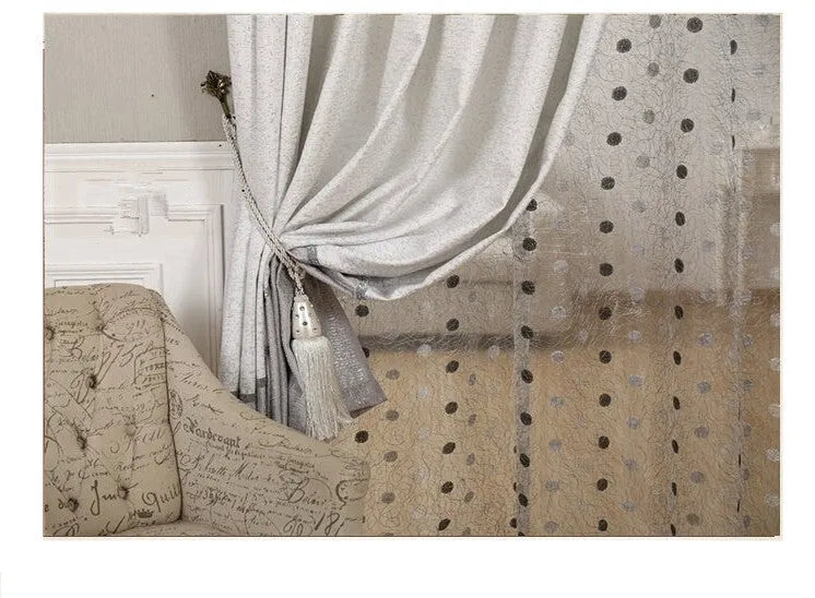 Blackout curtain panel showing heavy fabric texture and header attachment options