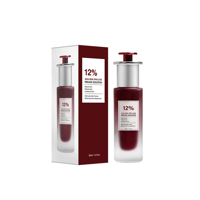 Facial exfoliating essence bottles: Type A 30ml and Type B 35ml colour-classified options