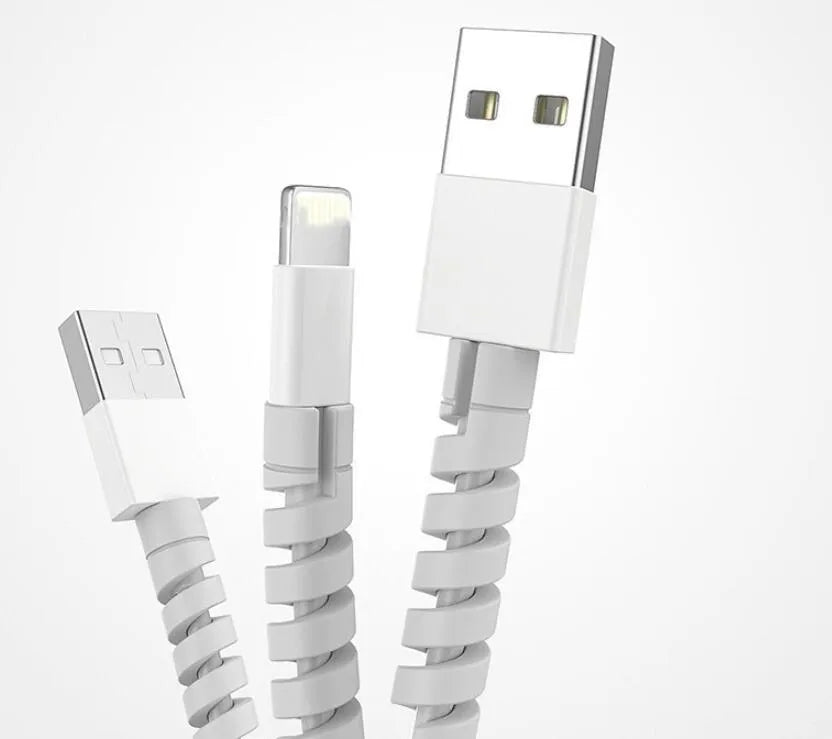 Plastic charging cable protector 3.5cm strain relief for phone charger cable in black colour
