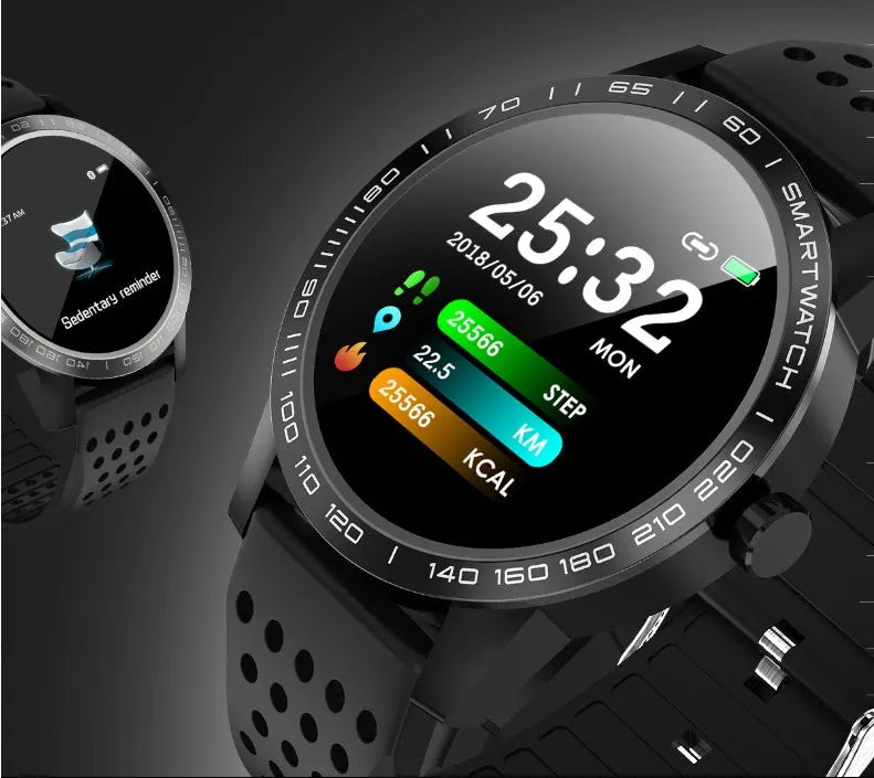 T2 smart bracelet with 1.3-inch colour screen showing heart rate and step count display