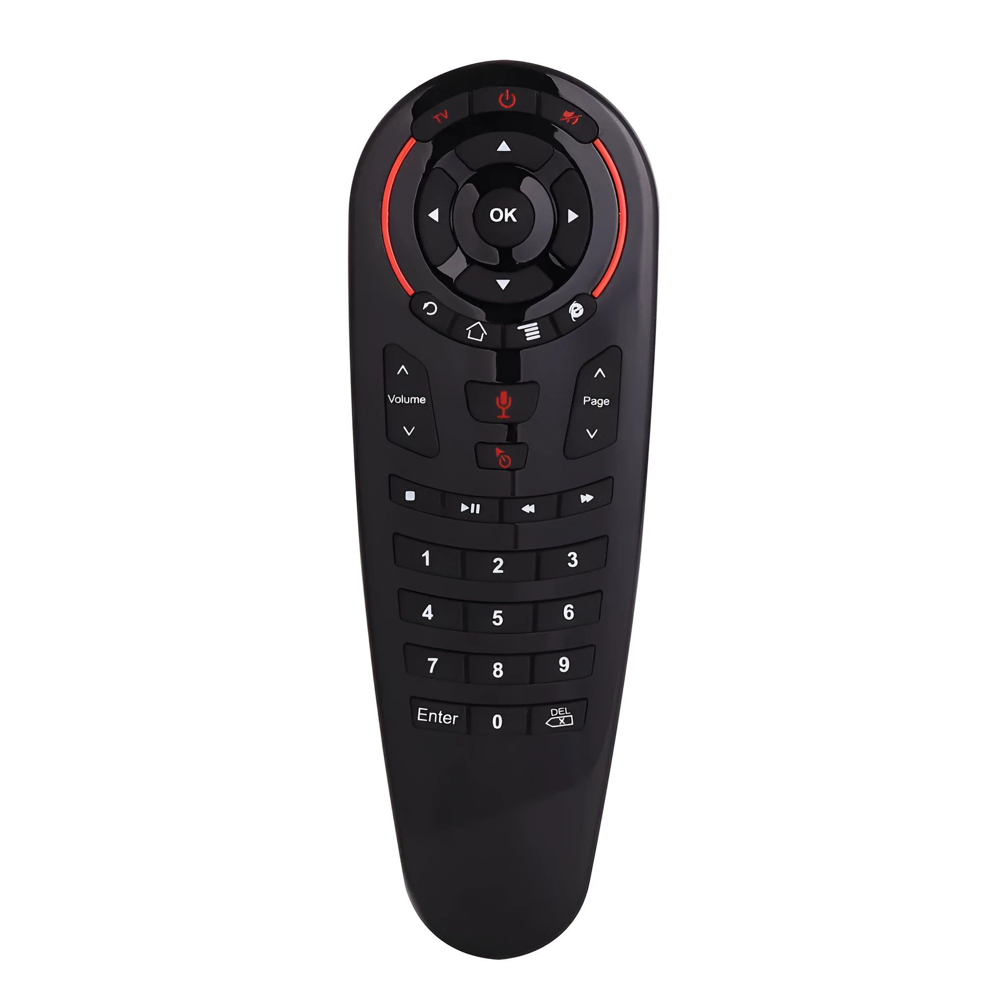 G30 black wireless keyboard remote control with nano receiver for smart TV and media PC.