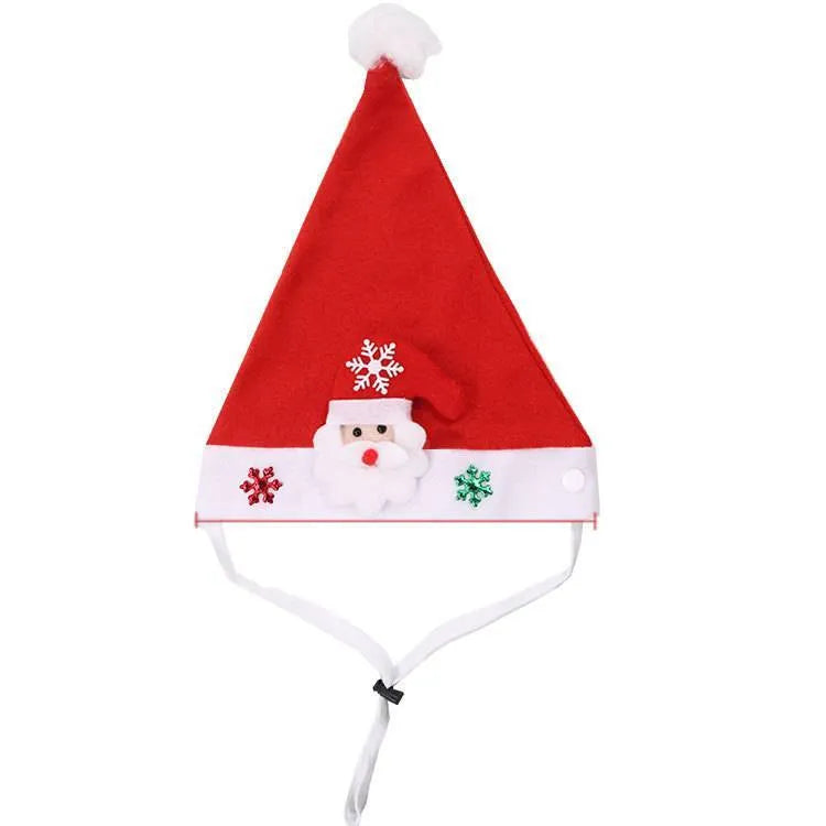 Polyester solid colour Christmas hat for dogs cats and puppies in size M with elderly colour option