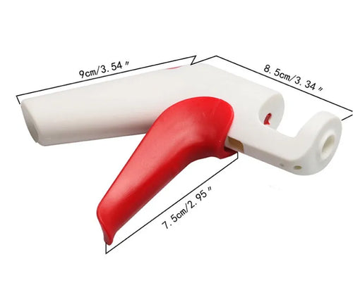Stainless steel manual cherry kernel remover tool with ergonomic handle and spare pins.