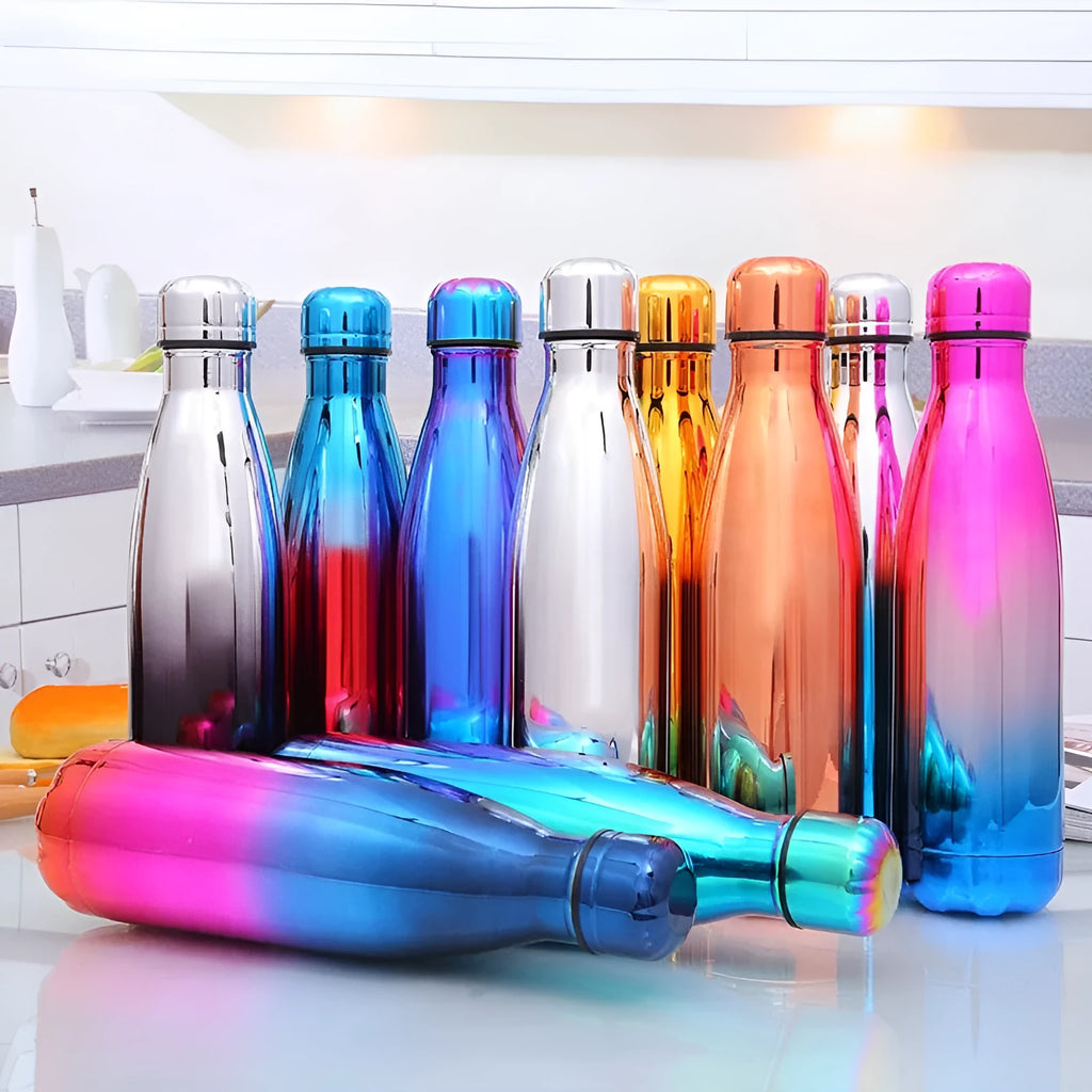 500ml stainless steel vacuum flask with double wall insulation for hot and cold beverages, available in colour option