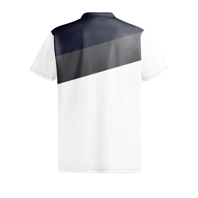 Man wearing a loose-fit short sleeve t-shirt with a 3D digital printed pattern in colour LM-PL047.