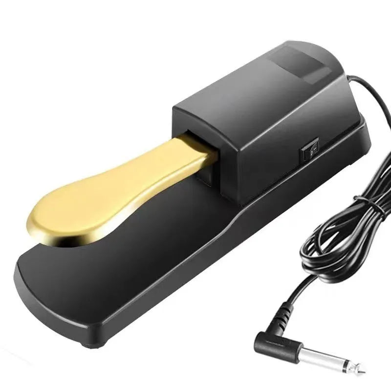 Single-leg sustain pedal for electronic keyboards made from black ABS plastic