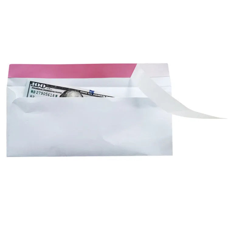 Blue tamper-evident confidential envelope with self-adhesive flap, size 105mm by 240mm.