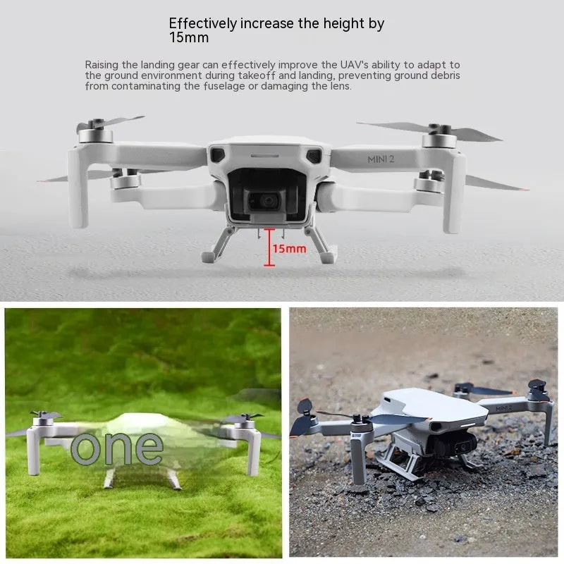 Plastic UAV landing gear folding monopod accessory unfolded, colour folding tripod