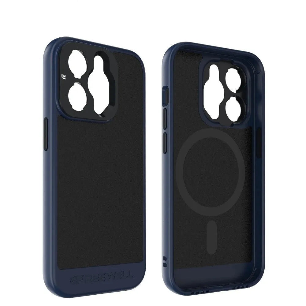 Black phone case compatible with iPhone 13 Pro, 14 Pro, and 15 Pro models