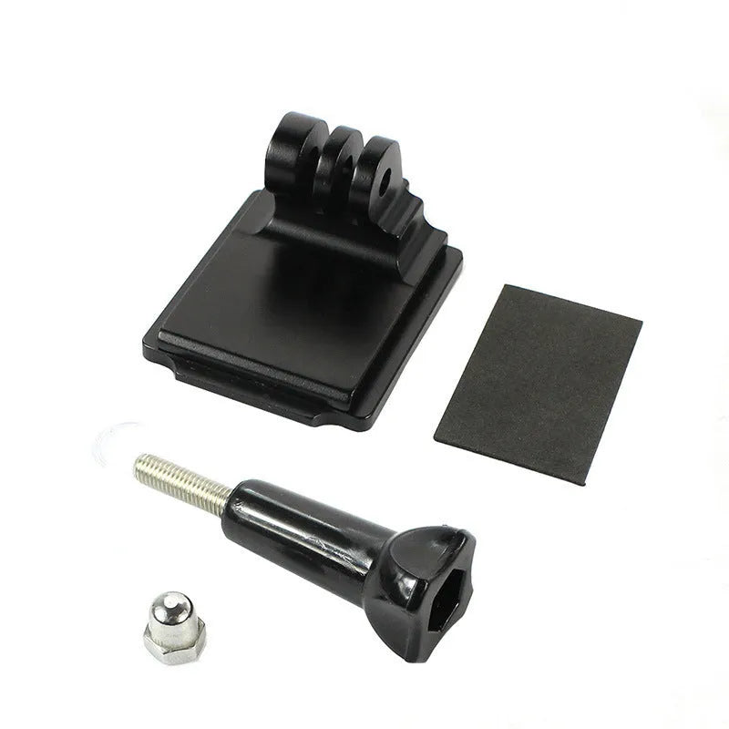 Black helmet holder extension rod with quick release bracket for GoPro Hero 3 and Hero 4 cameras