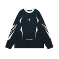 Men's loose grey cotton drop shoulder sweatshirt with long sleeves and letter print.