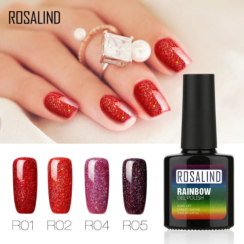 ROSALIND phototherapy gel nail polish bottle in shade RBR, 8ml, UV LED cure gel with high gloss finish