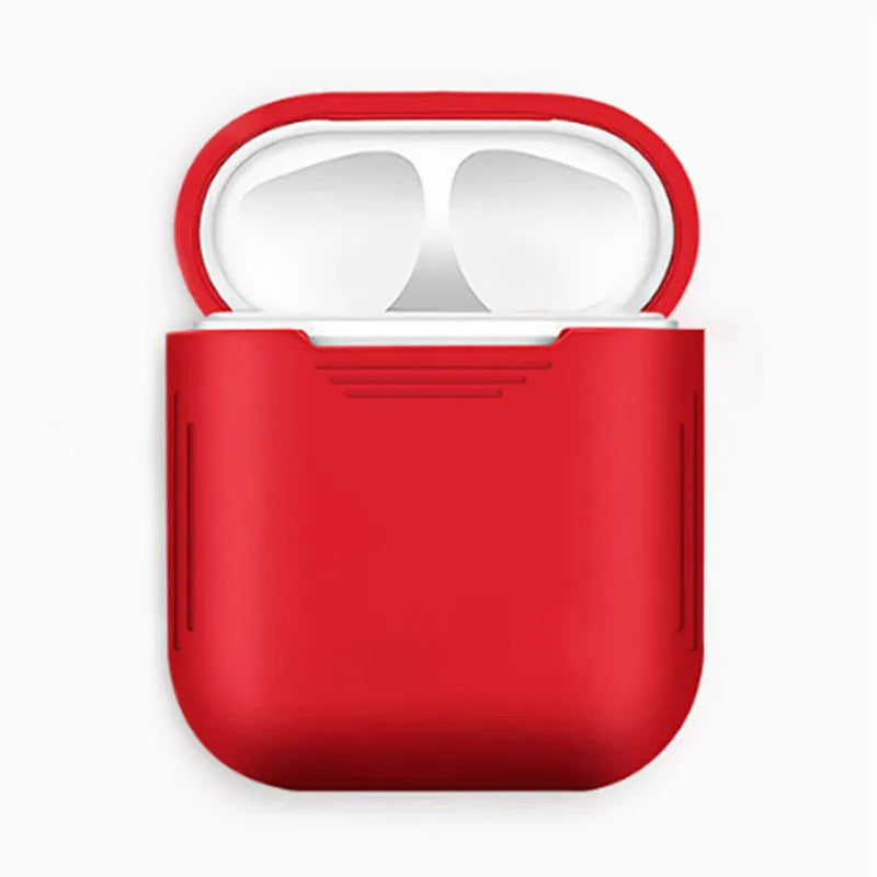 Silicone protective case with earmuffs for Apple AirPods in various colours