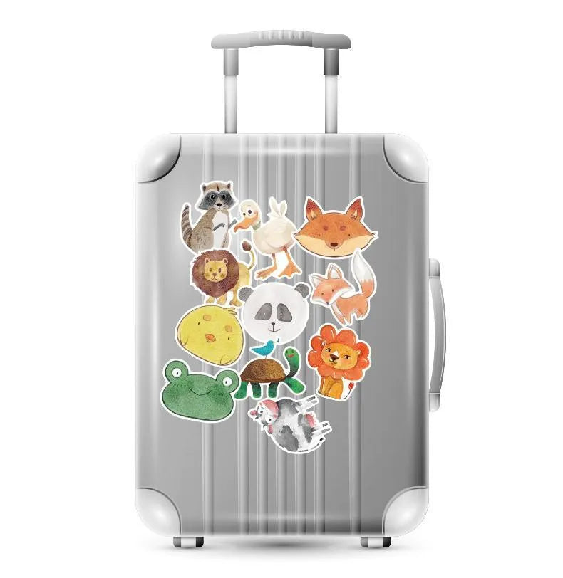 36 large retro beach stickers 6-10cm with matte finish on PVC material for surfing and travel decoration