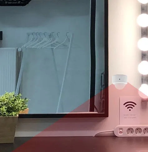 White ZigBee 3.0 infrared body sensor for smart home motion detection