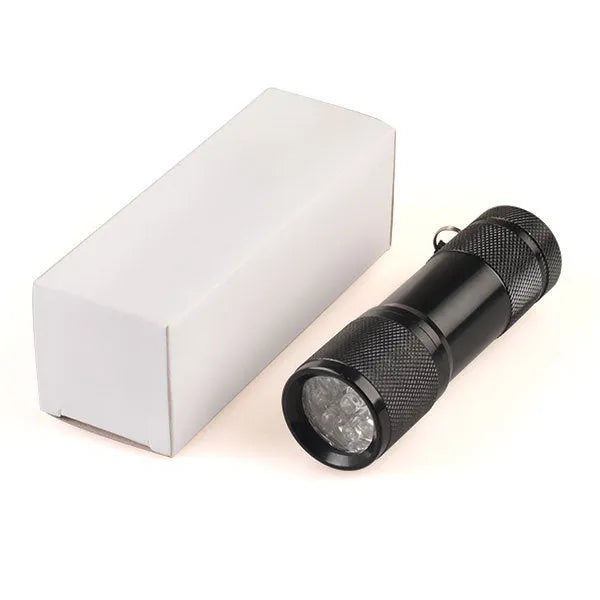 Black aluminum alloy smart vein locator with red LED light for medical and tactical use
