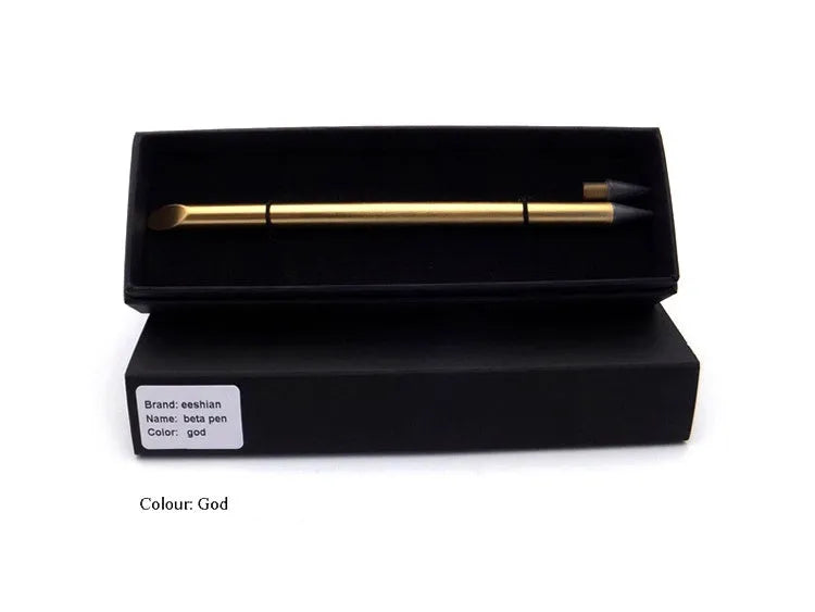 Inkless metal pen with alloy steel nib in choice of five metallic colours