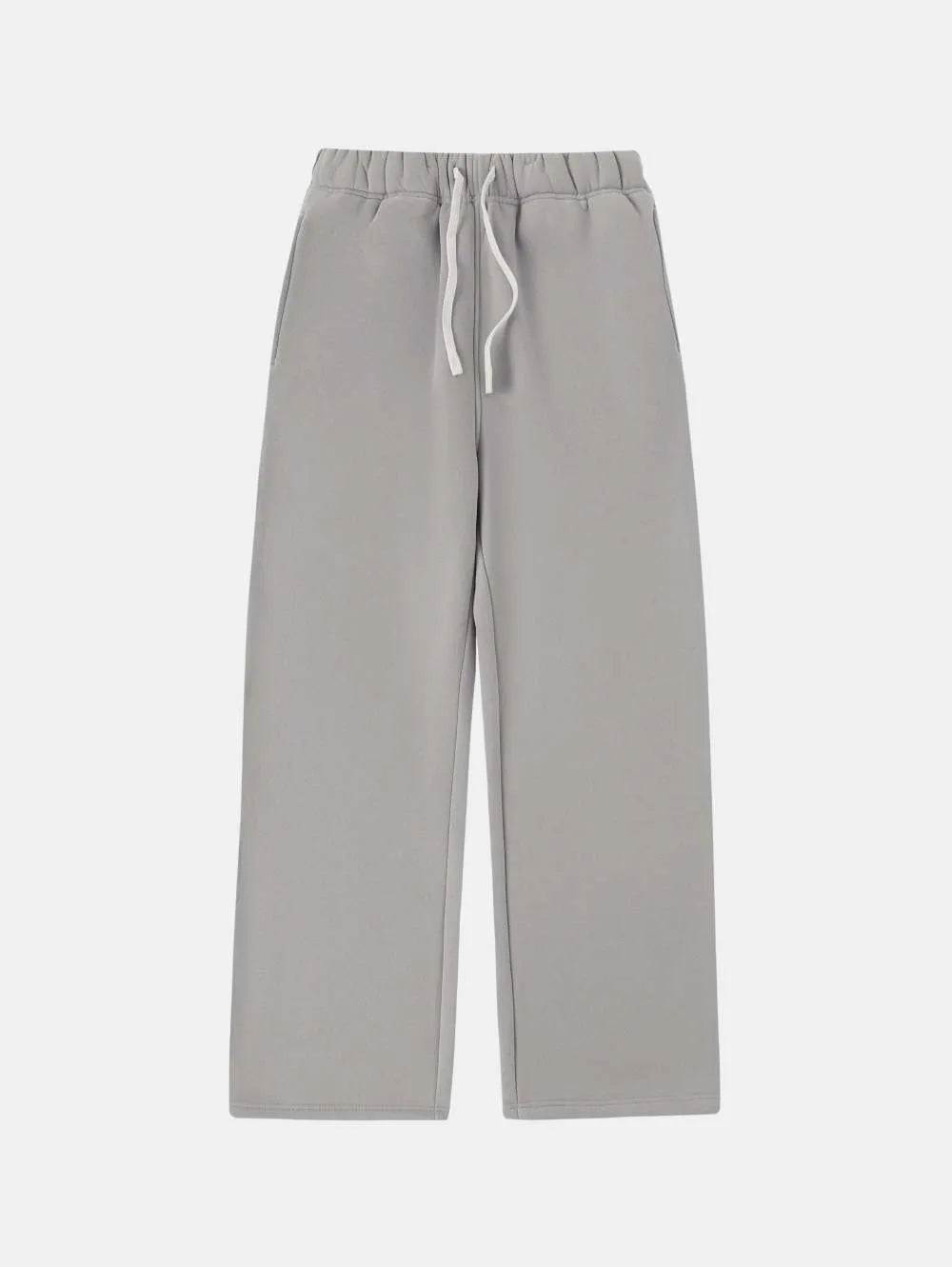 Men's fleece-lined sweatpants loose fit with elastic drawstring waist