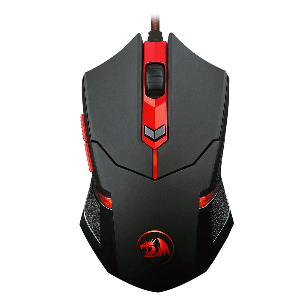 RedragonS101-1 black wired gaming keyboard and mouse set with USB cables