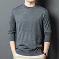 Men's round neck wool and silk blend sweater in various colours for winter wear