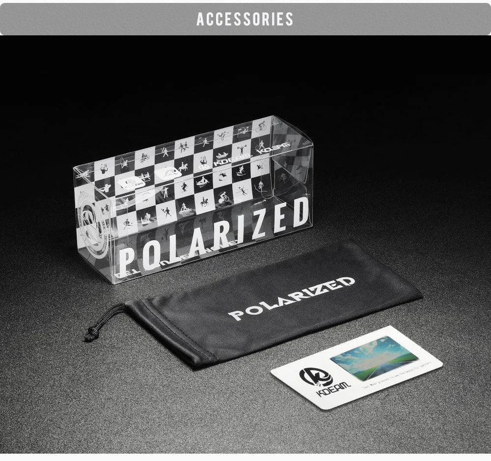 Polarised cycling sunglasses with frameless TR90 frame in sports design