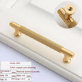 Brushed brass aluminium furniture handle with European style design for cupboard and drawer installation