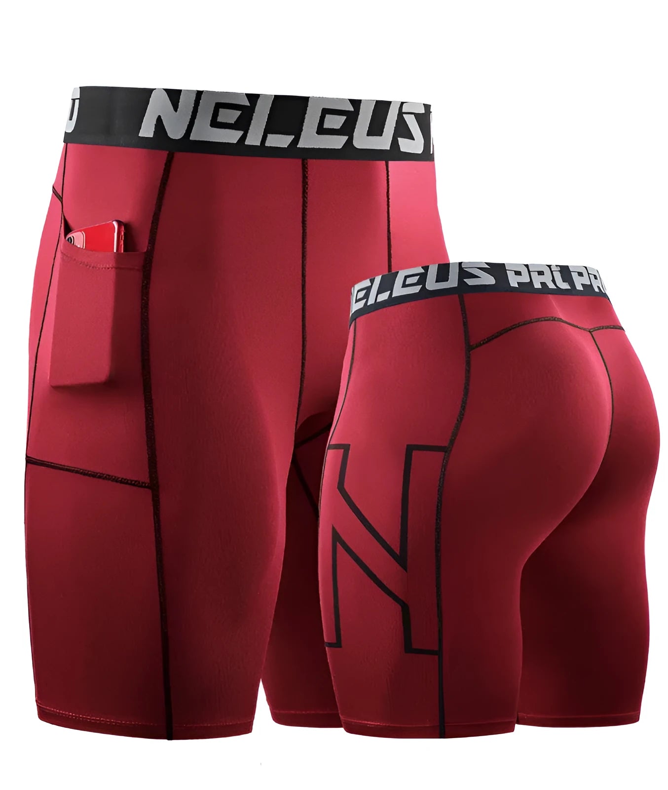 Men's black milk silk polyester summer shorts for running and fitness activities