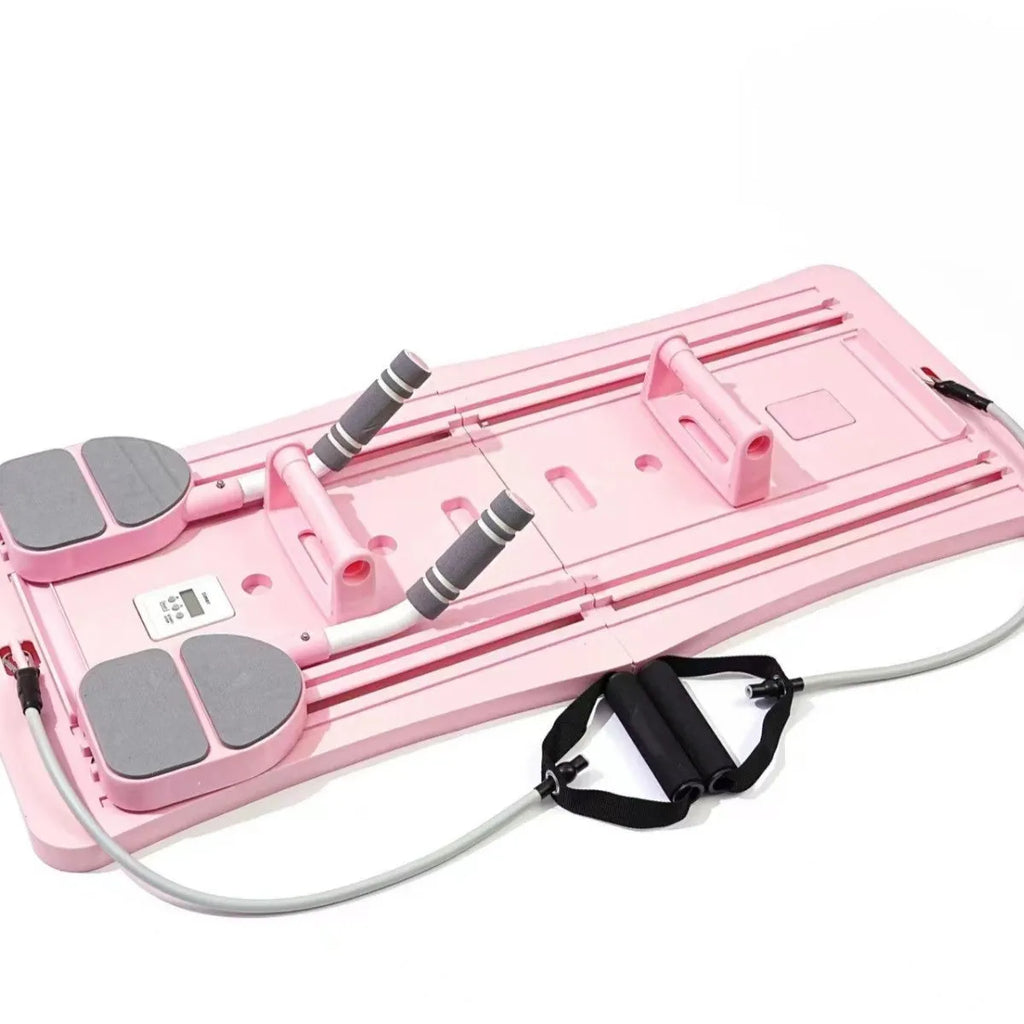 Foldable PP plastic flat support trainer belly panel for abdominal workouts in purple colour