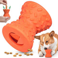 Blue natural rubber interactive treat-dispensing dog bone toy for aggressive chewers.
