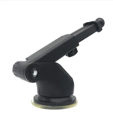 Universal telescopic long rod car phone mounting bracket made from black ABS plastic.