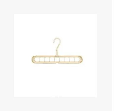 Plastic clothes hanger with rotating hook in pink colour, showing 33cm length dimension