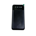 Black ultra-thin power bank showing compact dimensions and creative design