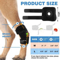 Black adjustable polyester leg guard for dog joint protection and ACL rehabilitation