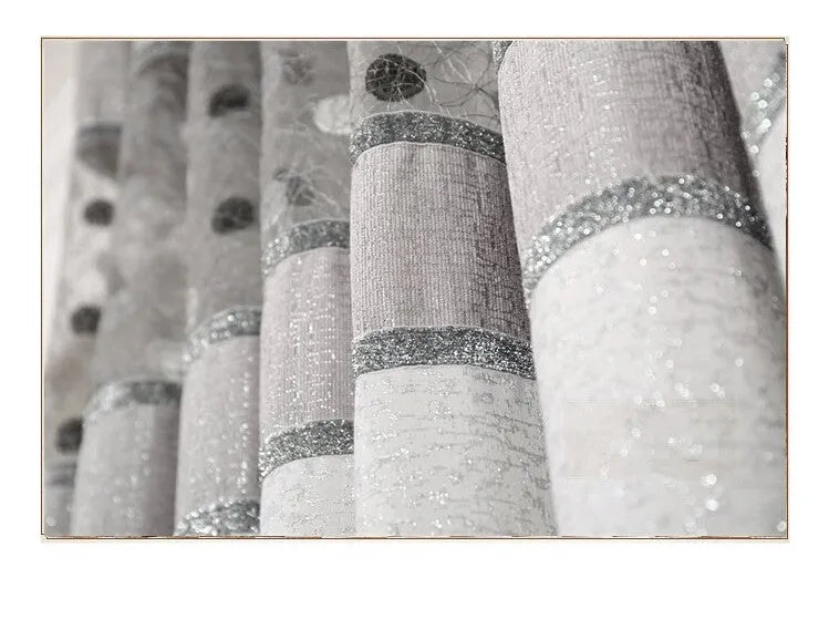 Blackout curtain panel showing heavy fabric texture and header attachment options