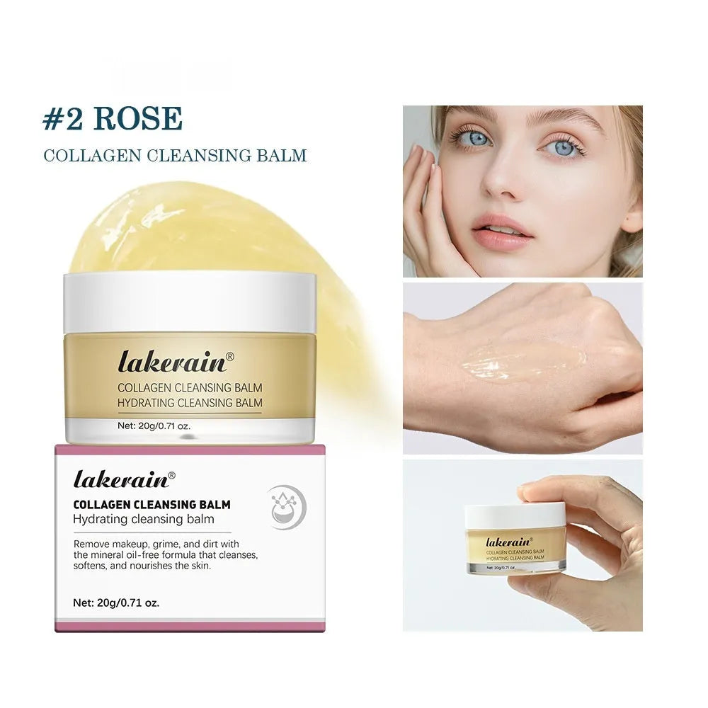 Rose fragrance makeup remover cream in 20g tube with three variant options