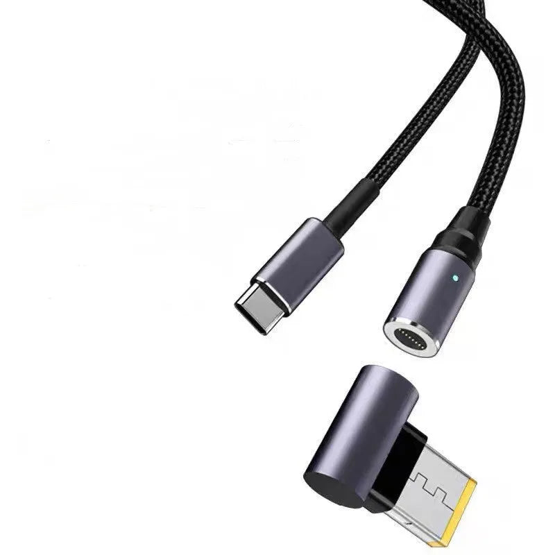 Lenovo Type-C square port magnetic charging cable with 1.8m length showing magnetic connector detail
