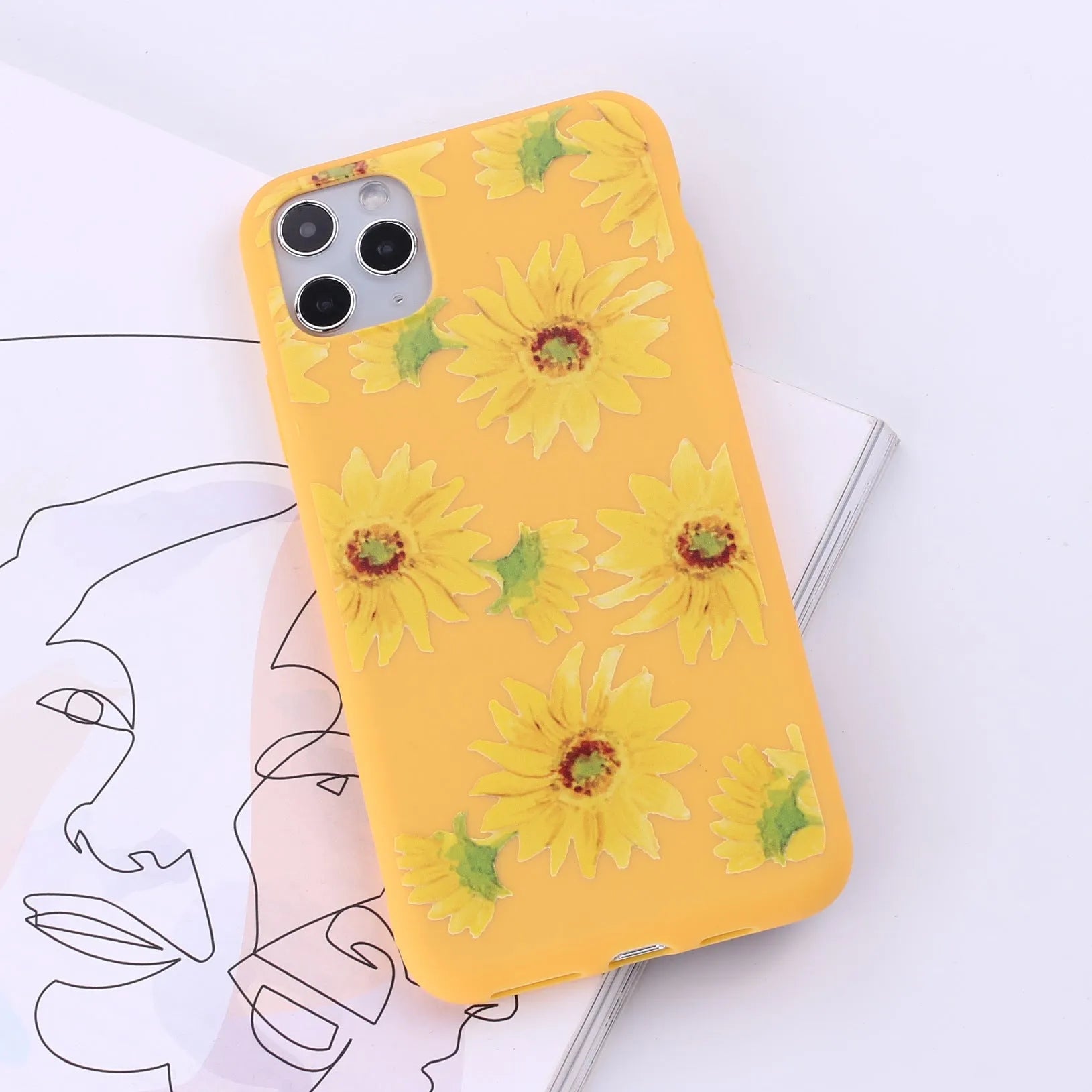 TPU mobile phone back cover for iPhone in one of 14 colour options, showing European/American painted style.