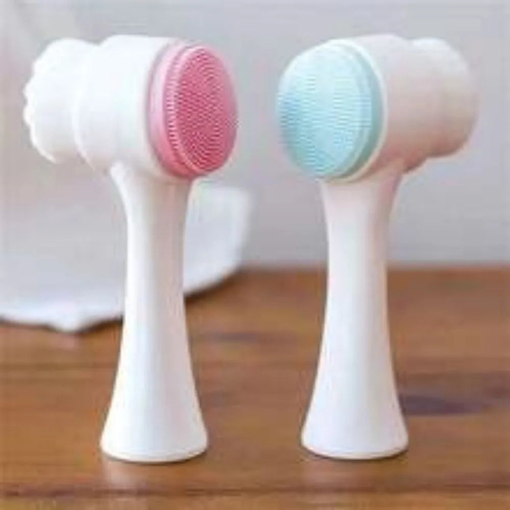 Blue nylon bristle paw brush for grooming dogs and cats on a white background