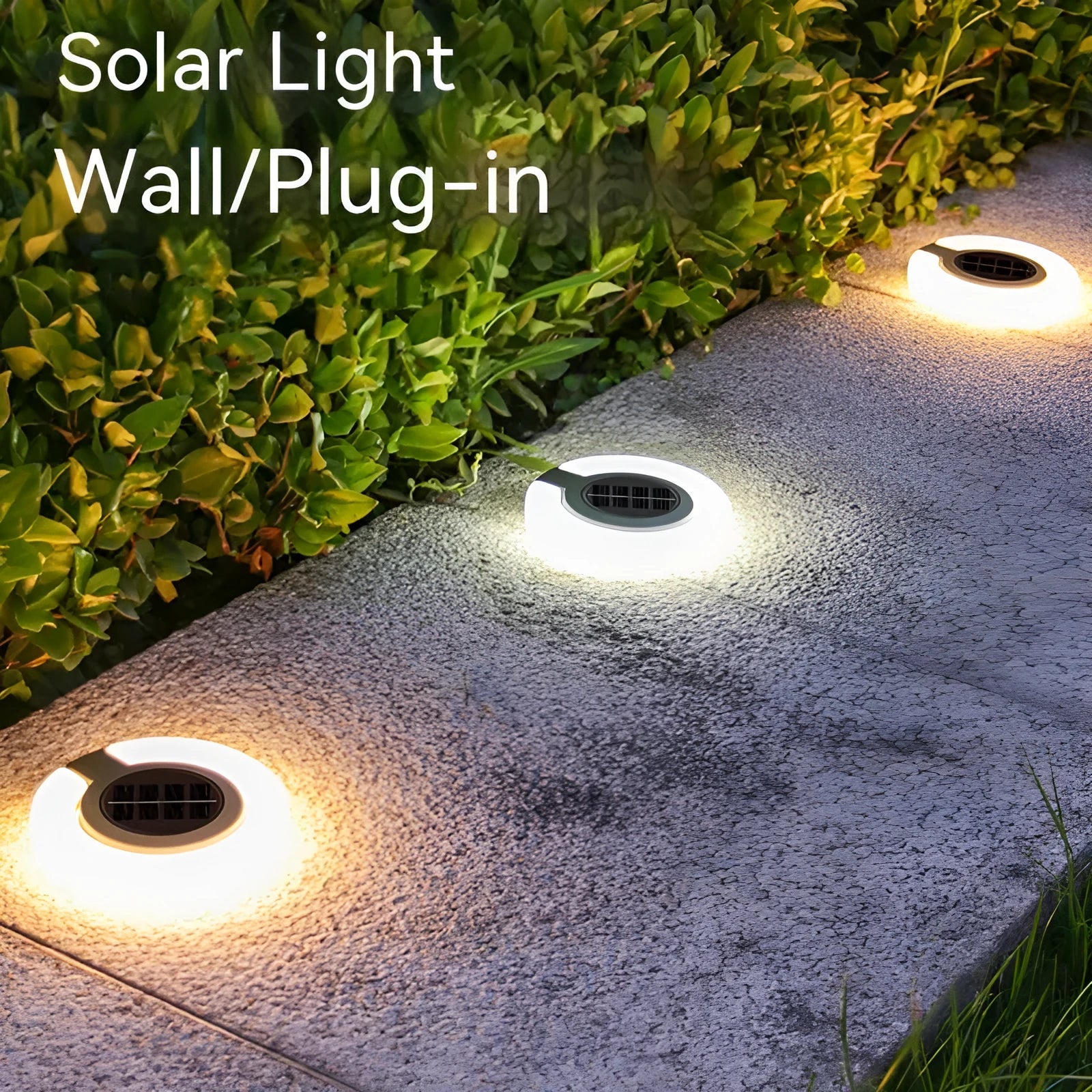 Solar underground light with waterproof plastic housing for garden pathway installation