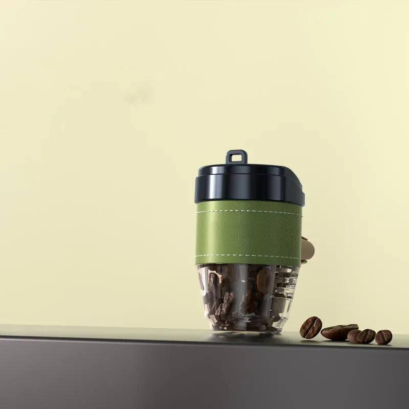 Plastic coffee cup shaped car air freshener with solid coffee bean fragrance