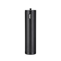 Black aluminium alloy portable power bank with built-in handle showing 6800mAh capacity