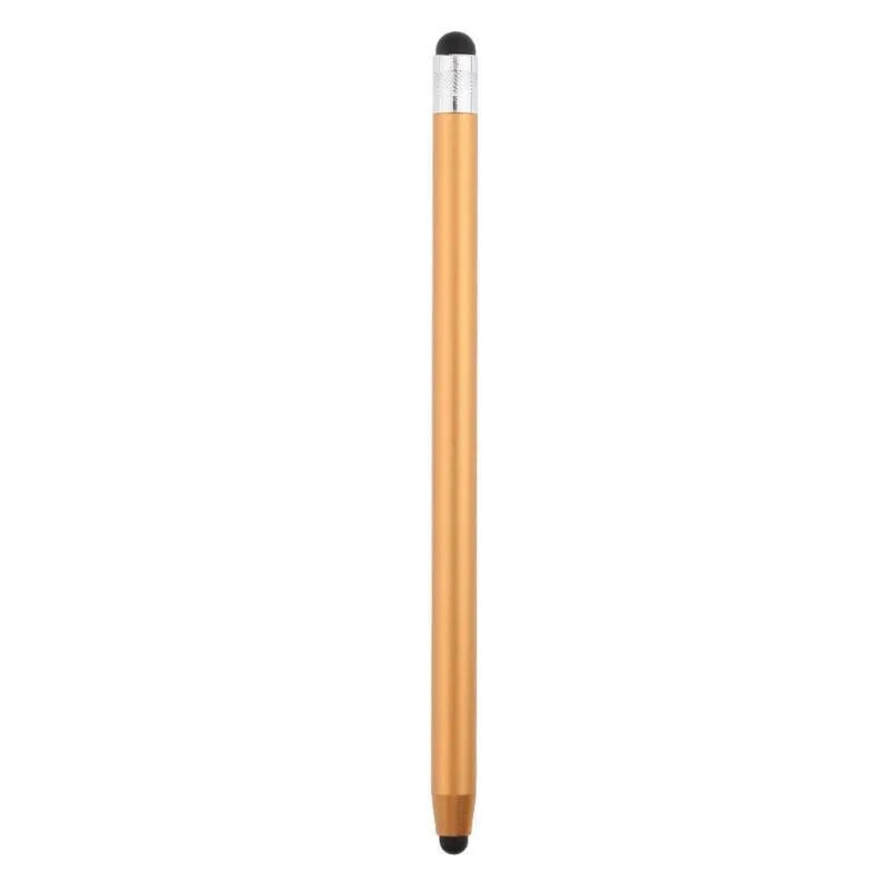 WK128 metal capacitive stylus pen with double silicone tips for tablet and smartphone drawing