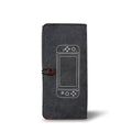 Black felt pouch bag for Nintendo Switch with game card slots and double layer storage compartments