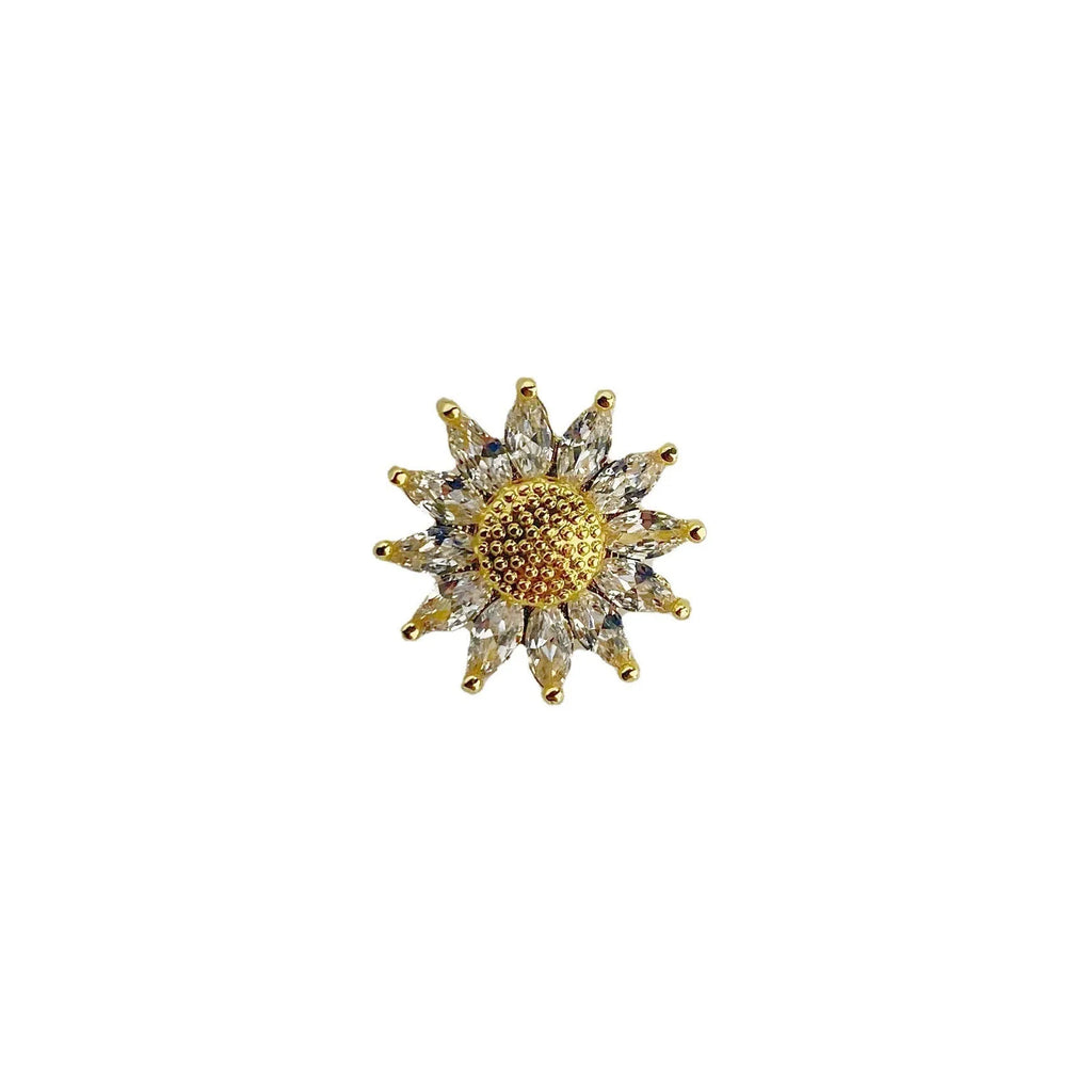 Japanese cute geometric copper brooch pin for women's clothing decoration